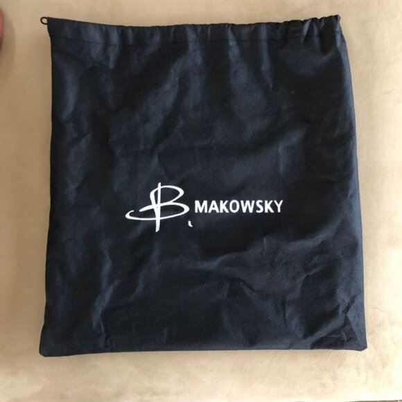 B. Makowsky Crocodile Embossed Brown Leather Crossbody Purse - Picture 10 of 10